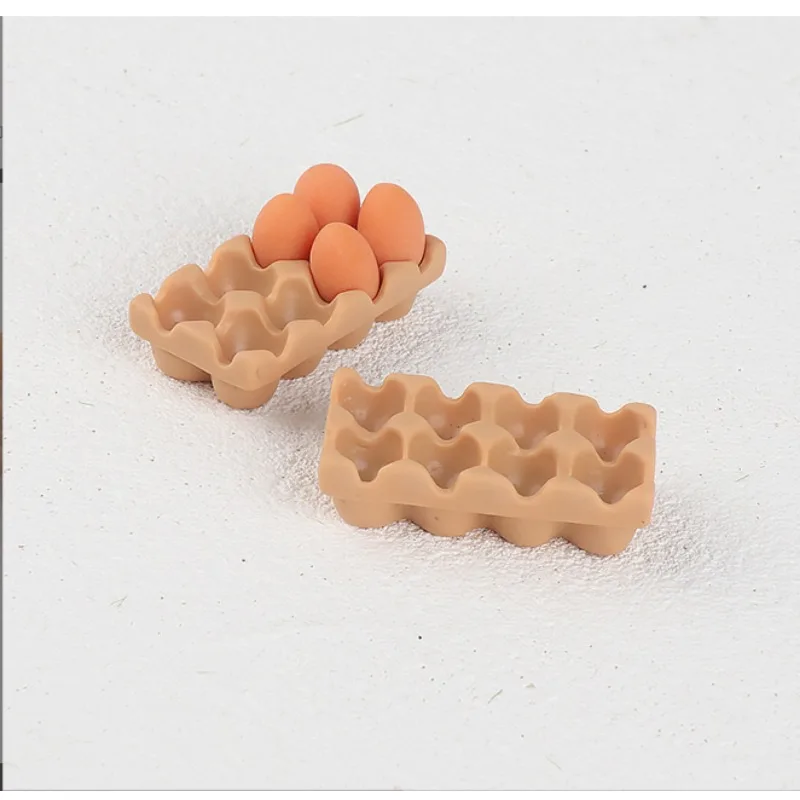 Mini Simulated Egg Tray Car Dashboard Decor with 8/24 Fake Eggs Cute Healing Ornament Creative Auto Interior Gift for Friends