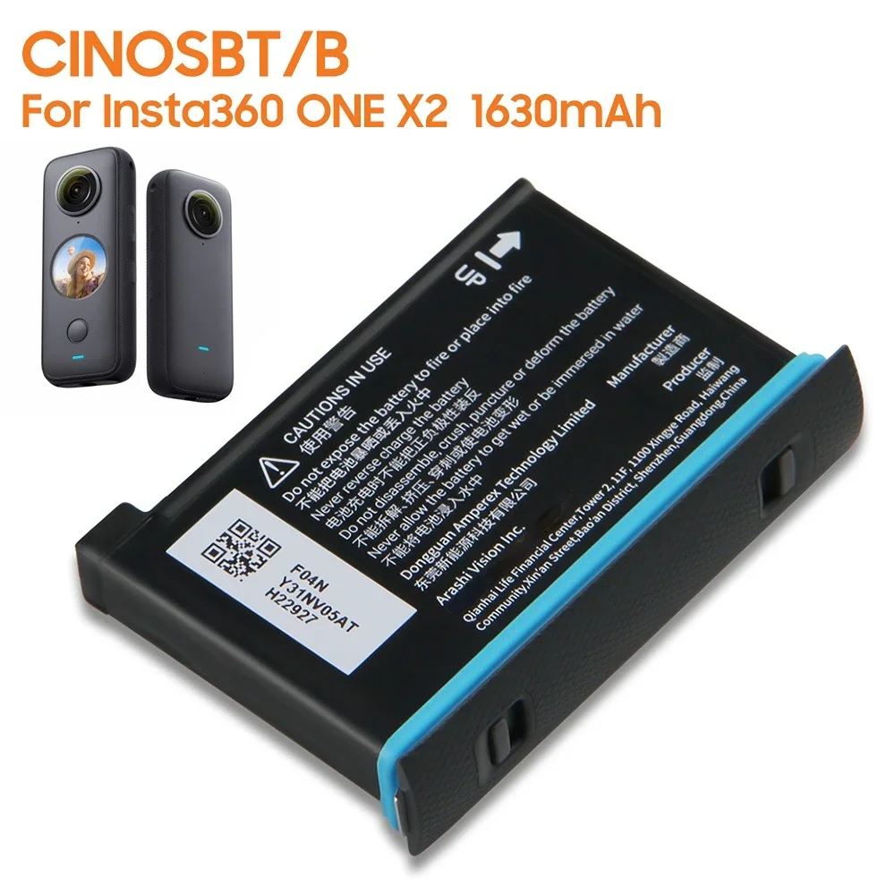 

Replacement Battery CINOSBT/B For Insta360 ONE X3 X2 X OneX Rechargeable Camera Battery 1630mAh