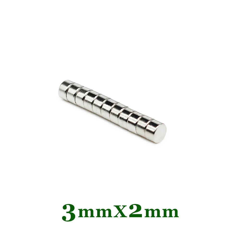 100/200/500/1000/2000/5000PCS 3x2 Mineur Disque Recherche Aimant Petits Aimants Ronds 3x2mm Aimants Permanents Au Néodyme Forte 3*2mm