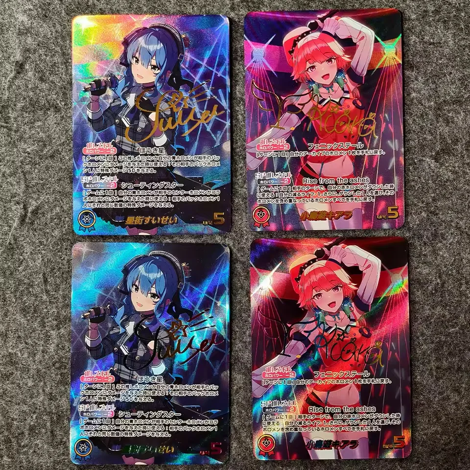 

Ws Collection Card Hololive Hoshimati Suisei Takanashi Kiara Bronzing Signature Card Refractive Color Flash Uv Gifts Anime