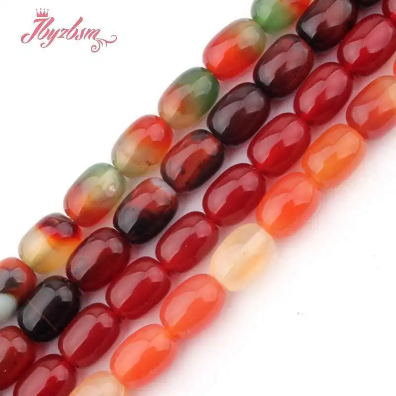 

Natural Agates Beads Column Stone Beads Spacer Loose Strand 15" For DIY Necklace Bracelet Earring Jewelry Making Free shipping