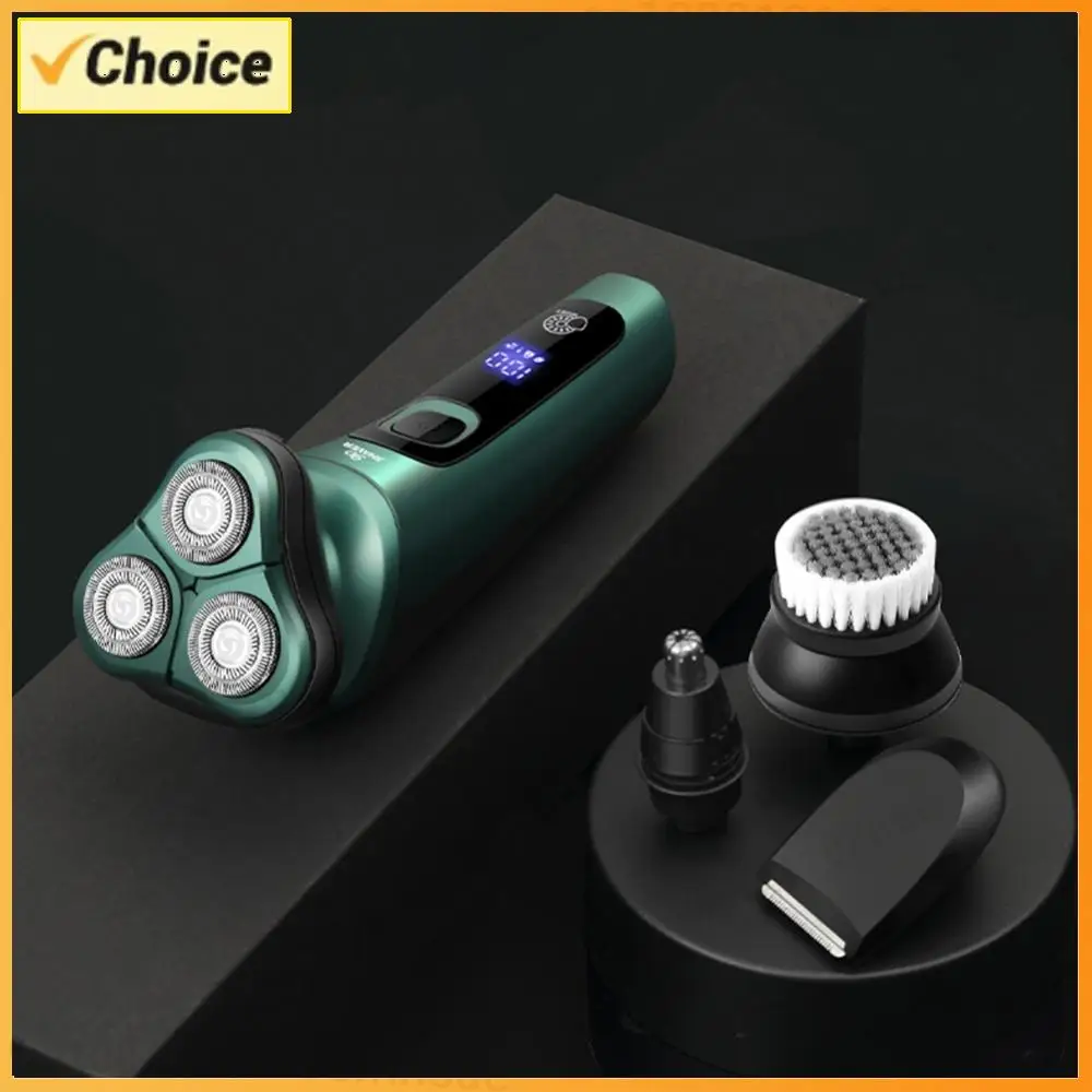

Электрическая дорожная бритва с USB-зарядкой, перезаряжаемая, для мужчин, моющаяся, триммер для лица и бороды, портативная бритва для бритья лица и бороды