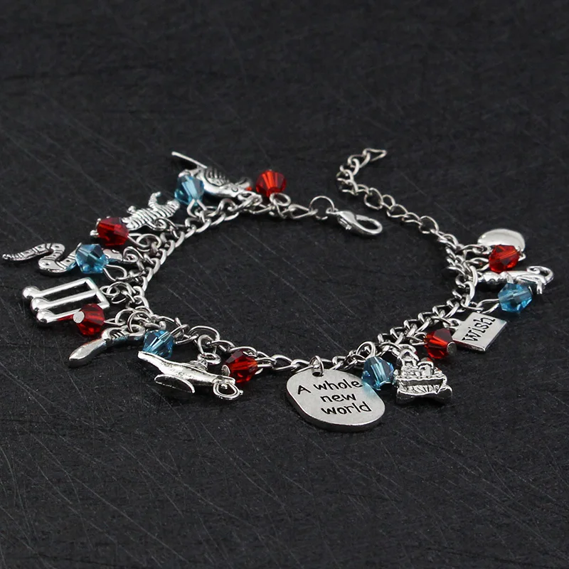 Aladdin Classic Charm Bracelet Letter New World Animal Dream Life Wish Dog Tag Crystal Romantic Bird Pendant