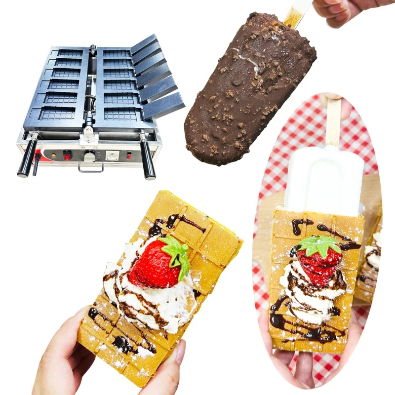 

Waffle maker with popsicle mold, small commercial stall