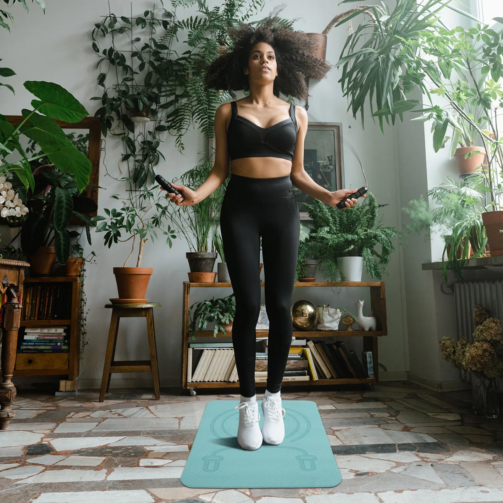 Pilates Yoga Joint - Премиум-коврик для прыжков из ТПЭ, нескользящий,