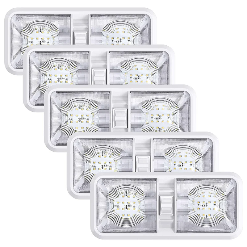 

48 LED 5 Pack RV Interior Lights 640 Lumen With Switch For Car/RV/Trailer/Camper/Boat,