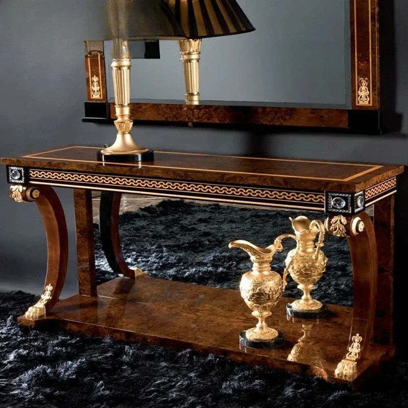 

Итальянская неоклассическая мебель из цельного дерева, фортепианная краска, стол на крыльце с ручной резьбой