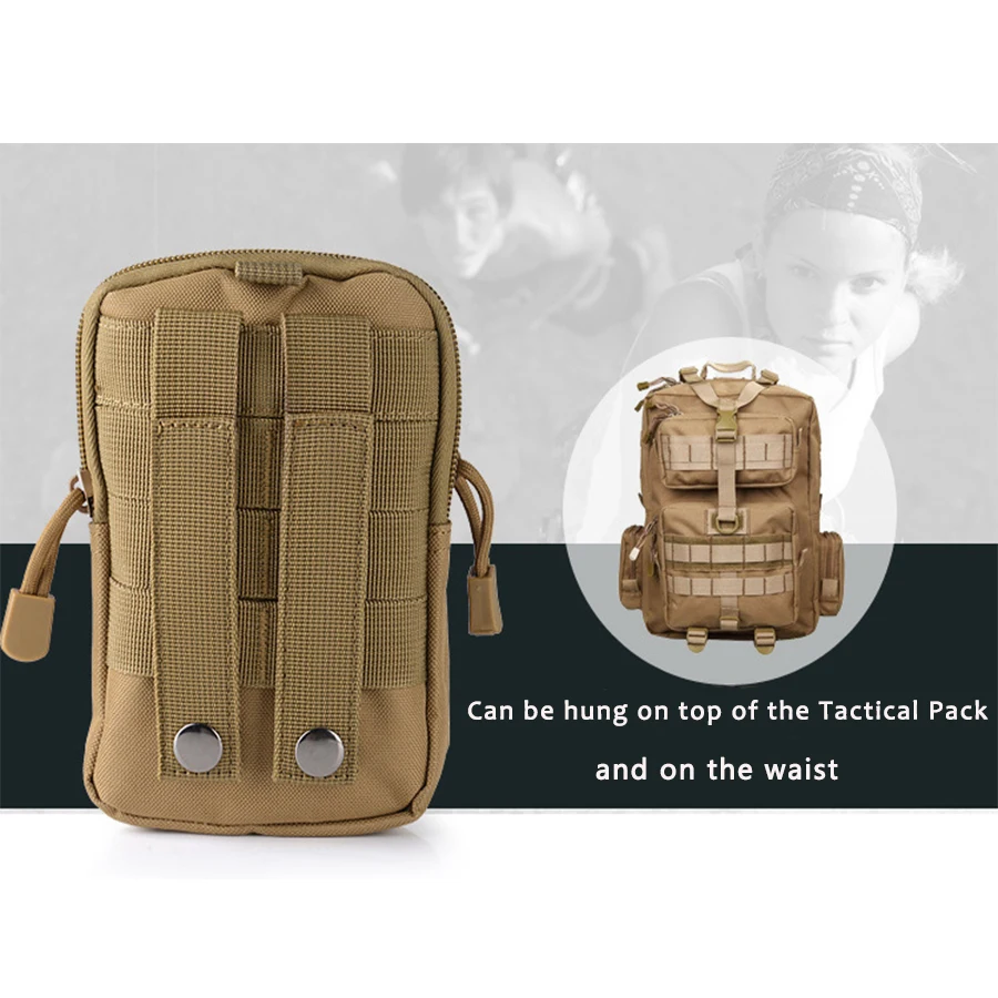 Outdoor Travel Waist Bag Waterproof Camouflage Hanging Bag Accessory Bag Multifunctional Phone Bag