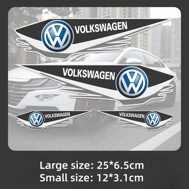 

Car Triangle Windows Side Window Body Stickers Decals For VW Golf Passat Jetta Beetle CC Bora Polo Touareg Tiguan decorate