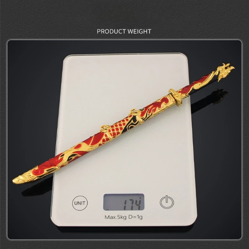 30 cm/11.81in Naraka: Bladepoint Jin Chun Feng Tang Heng Blade Metalen Schede Zwaard Legering Model Spel Wapens Handheld Ornament Gift