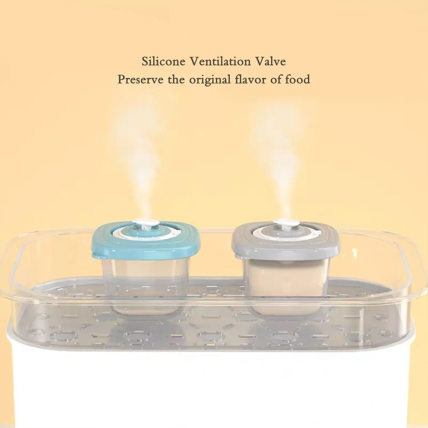 قطعة واحدة من صندوق المكملات الغذائية لتوقيت الطفل، صندوق الوجبات الخفيفة المحمول للأطفال، صندوق حفظ طازج مختوم في الميكروويف