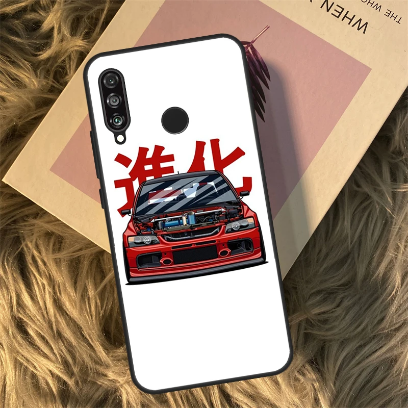 Sport Auto Jdm Drift Case Voor Huawei P30 P20 P50 Pro P40 Lite P Smart 2021 Nova 5T Voor honor X8 X9a 50 70 Cover