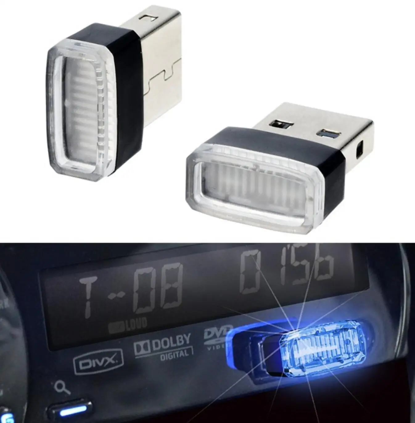 1pcs Car-Styling USB Atmosphere LED Light Car Accessories for Mercedes Benz AMG MT Mechanical C E S GLK SLK CLS SL W222 R172 R23