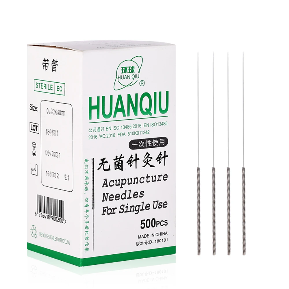 500 pcs Universal therapy acupuncture needles disposable acupuncture needles sterile acupuntura needles 10 pcs with a tube