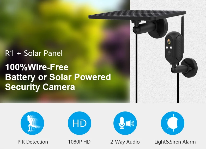 Solar Wifi 4G  Support Live Video Watching Two Way Audio Remote Control Viewing Angle By App