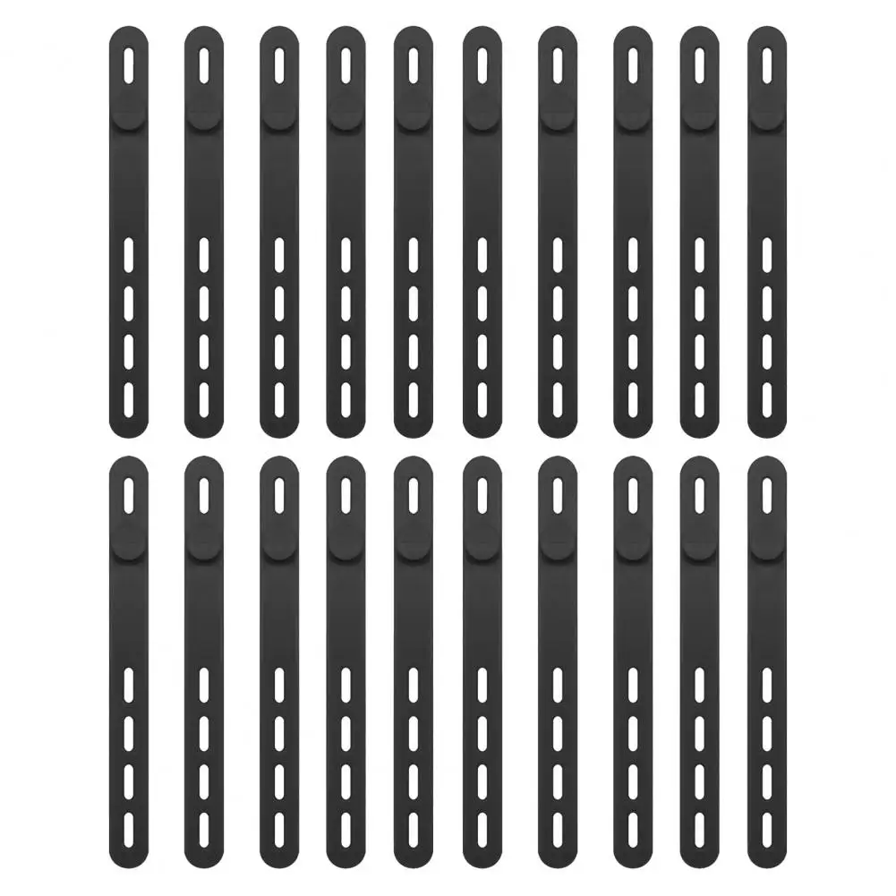 Cable Management Tool 20pcs Silicone Cable Organizer Set with Adjustable Buckle Closure Reusable for Multiple for Tangle-free