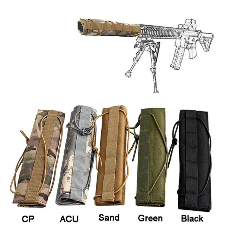 

22cm/8.66inch Tactical Airsoft Suppressor Cover Airsoft Silencer Protector Cover Case Camouflage Set Fit For Hunting Shooting