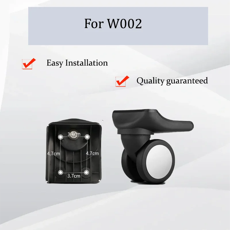 For W002 Universal Suitcase Replacement Wheels Wearproof 360° Rotating Casters Lightweight Luggage Repair Accessories