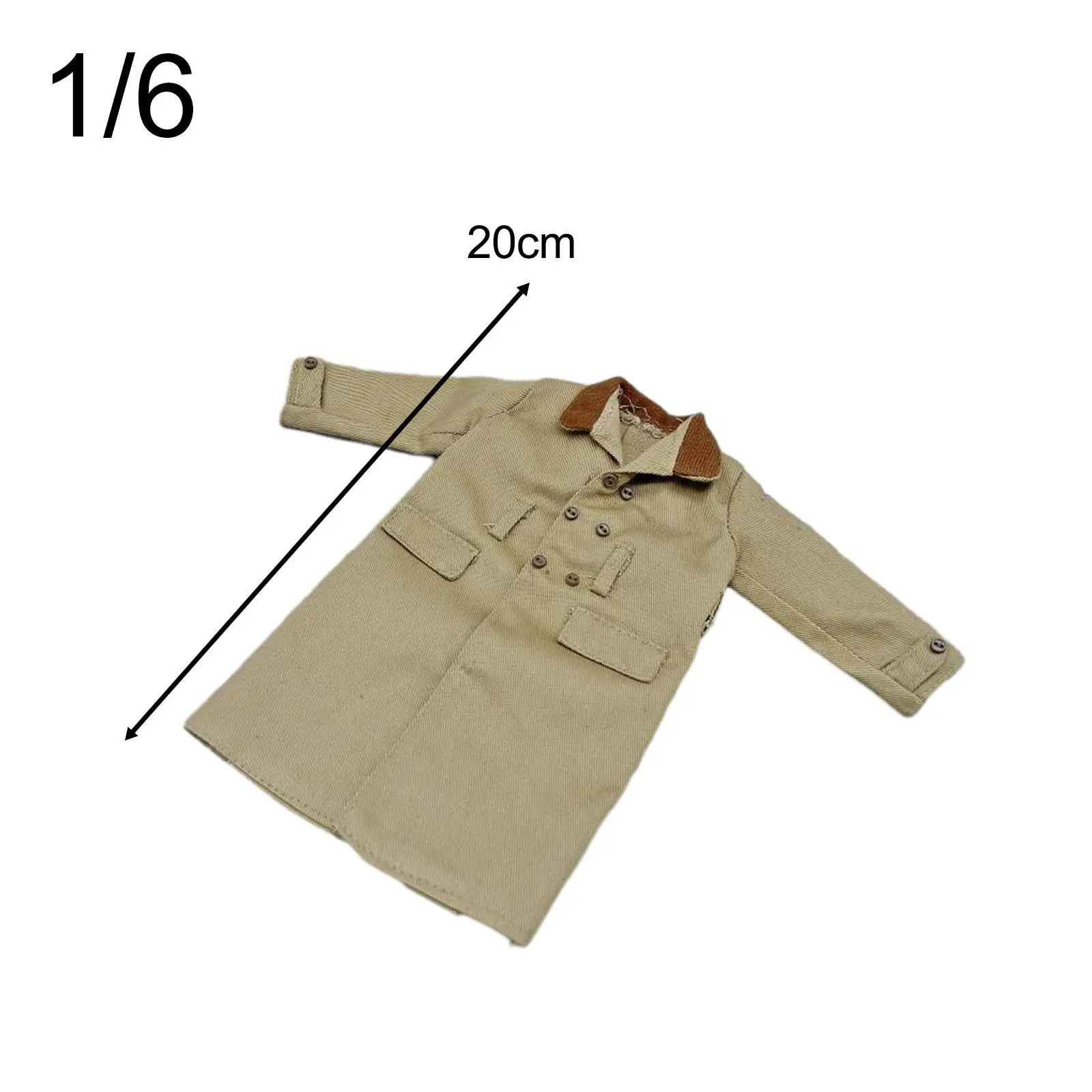 Pardessus de soldat allemand pour figurines d'action, manteau Tralike, BJD Butter, 12 po, 1/6