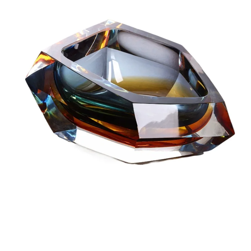 LMM glass ashtray creative high sense light luxury office desktop home living room