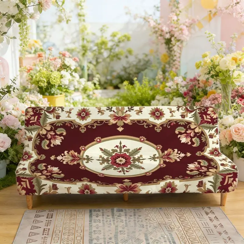 

Эластичный диван-кровать без подлокотников, диван с цветочным узором для мебели для гостиной, спальни
