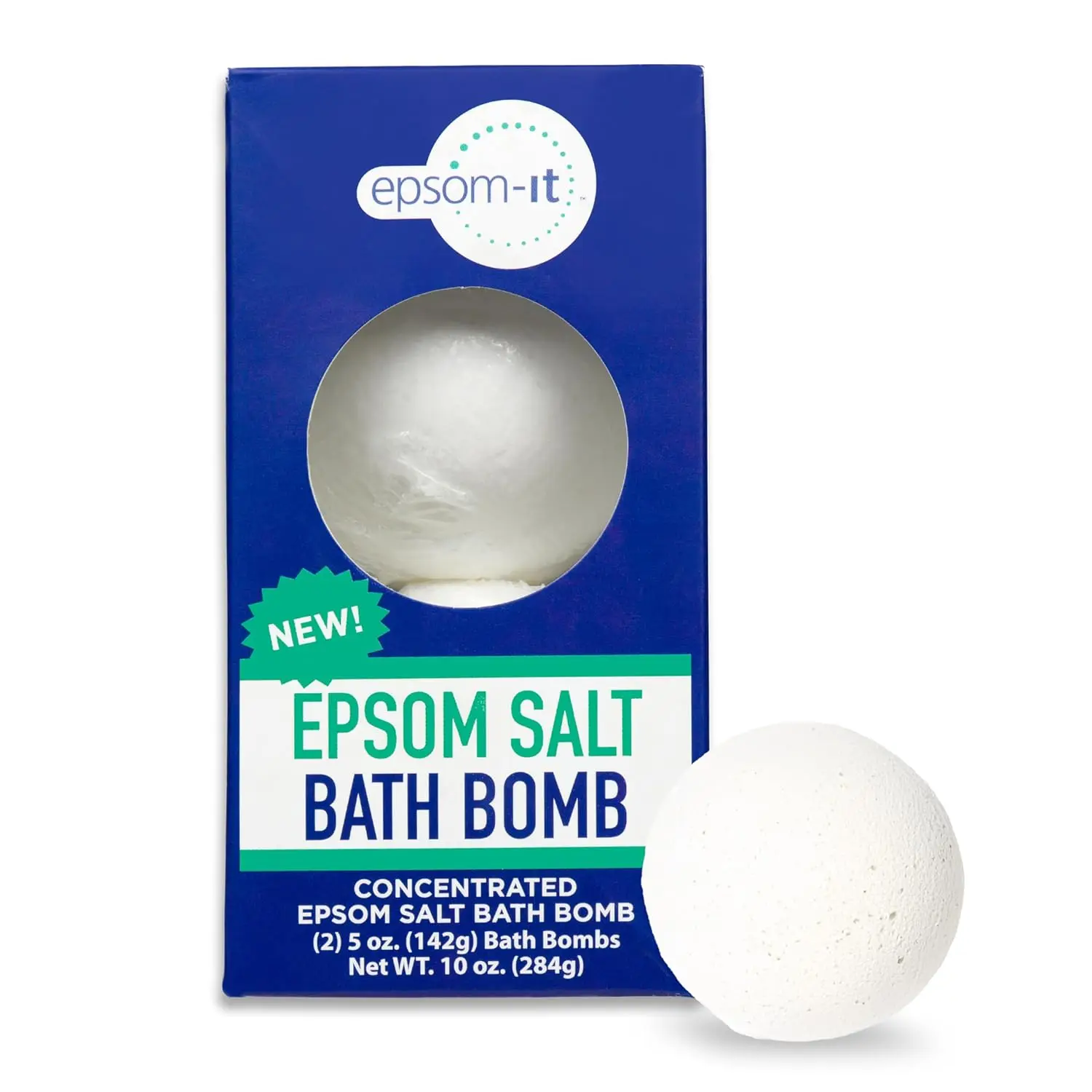 Bomba de Baño de Sal de Epsom sin Perfume para un Baño Relajante, Sulfato de Magnesio para la Recuperación de Mujeres y Hombres, Paquete de 2