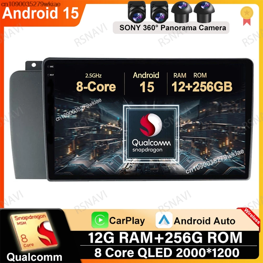 

Andoird 15 Car Radio For Volvo XC70 V70 S60 2000 - 2009 DVD Navigation Viedo Player BT Qualcomm 4G LTE GPS Multimedia Autoradio