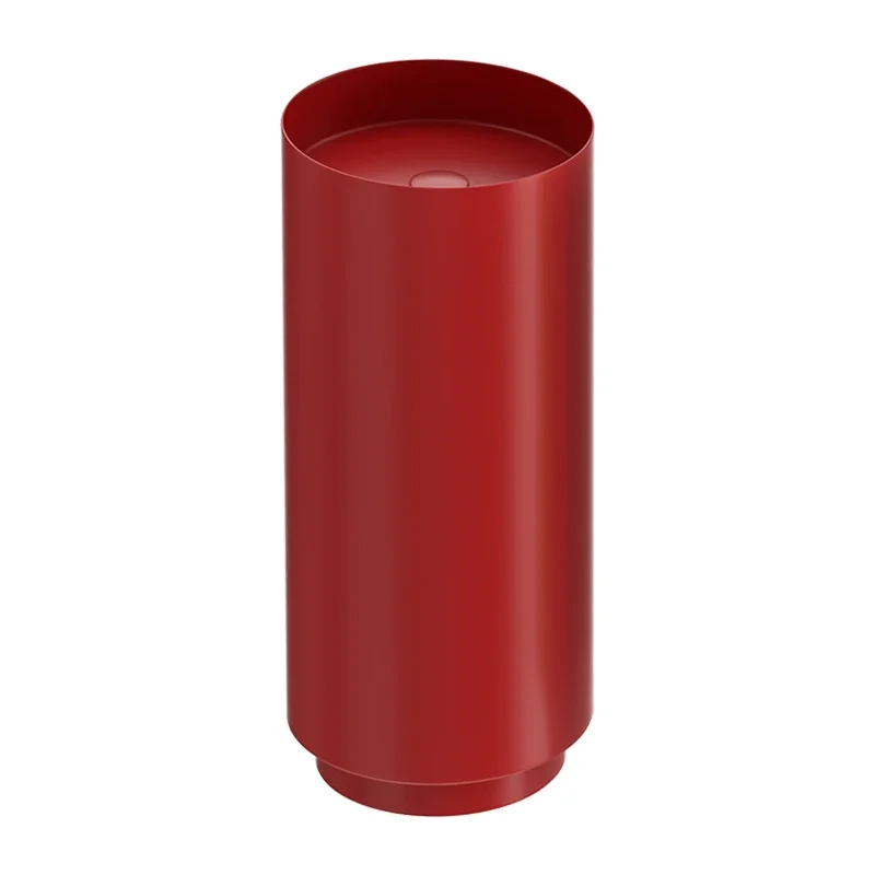 

Chinese red floor standing column basin, homestay bathroom, integrated column basin, hotel light luxury wash basin