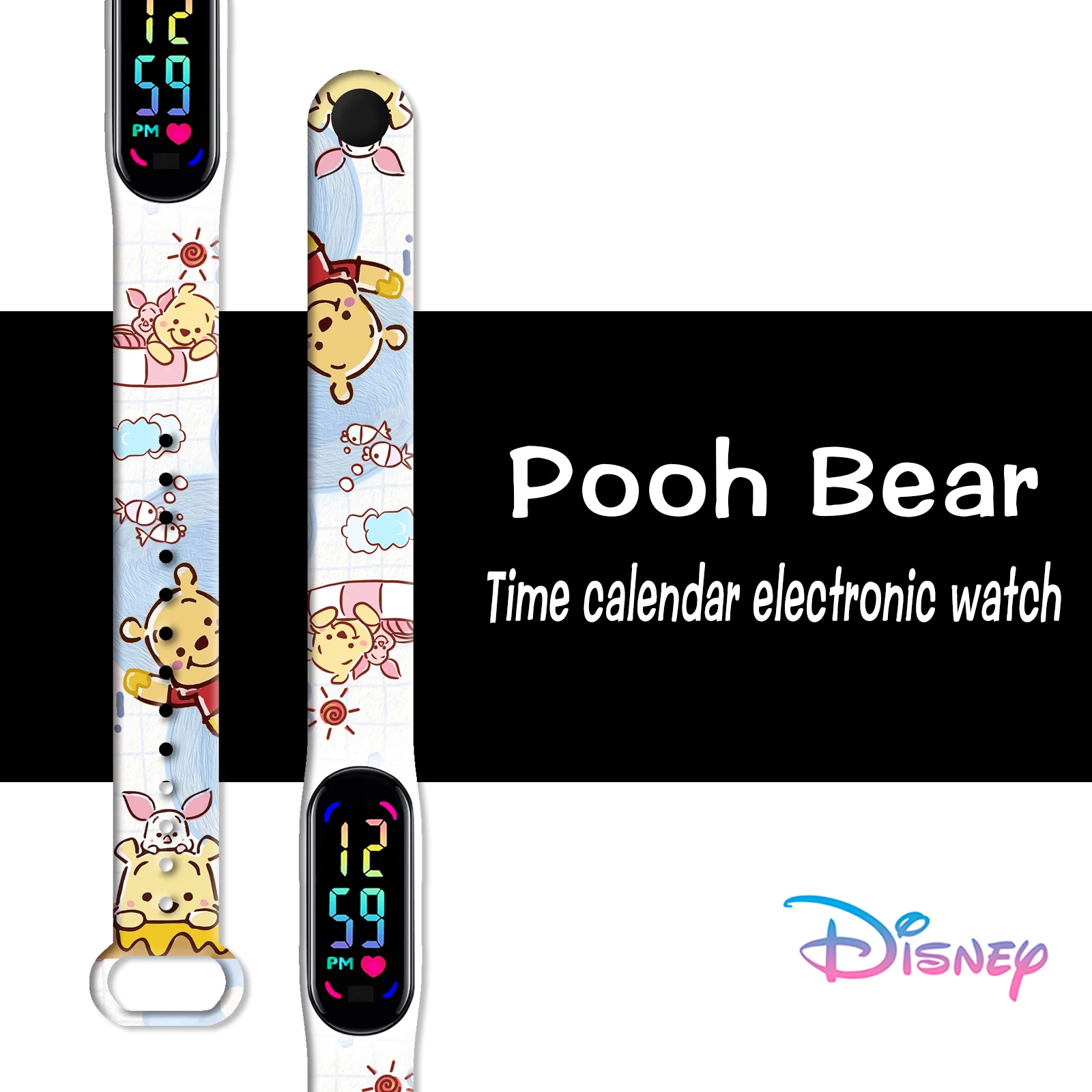 

Pooh Bear Series Printed Wristband for Xiaomi Band 10 9 8 Wrist Strap Replaceable Bracelet for Mi Band 9/8 NFC Watchband as Gift