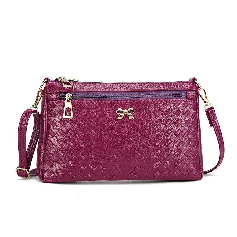 R016 Women Single Shoulder Crossbody Soft PU Leather Ladies Shoulder Messenger Cell Sac Designer Multi-layer Mini Wallet Purse