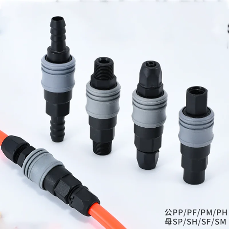 

SP/SM/PP/PM/SF/SH Pneumatic Plastic Steel C-type Self-locking Air Hose Quick Coupling Pneumatic Couplers Quick Release Coupling