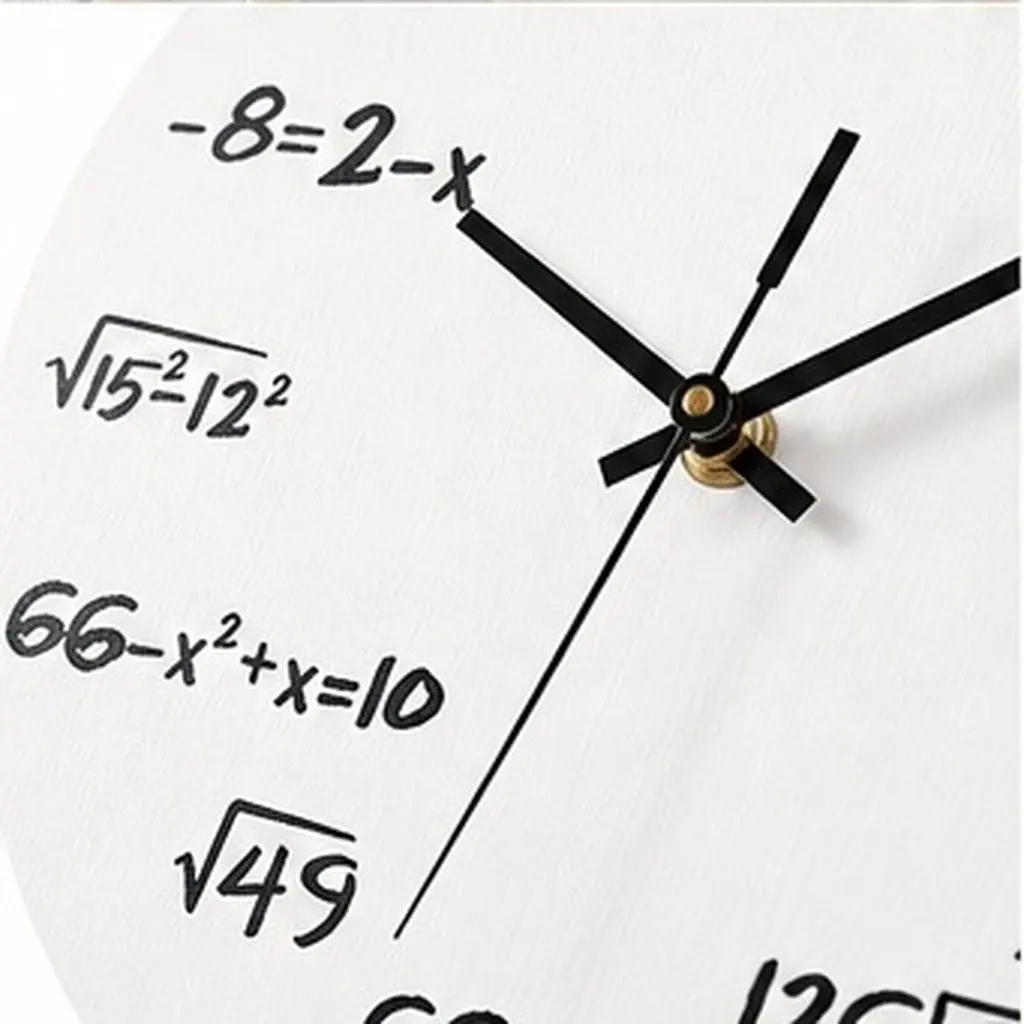 Mathematical Wall Clock with Unique Equation Design for Each Hour Modern Decorative Clock for Home Office Classroom Teacher