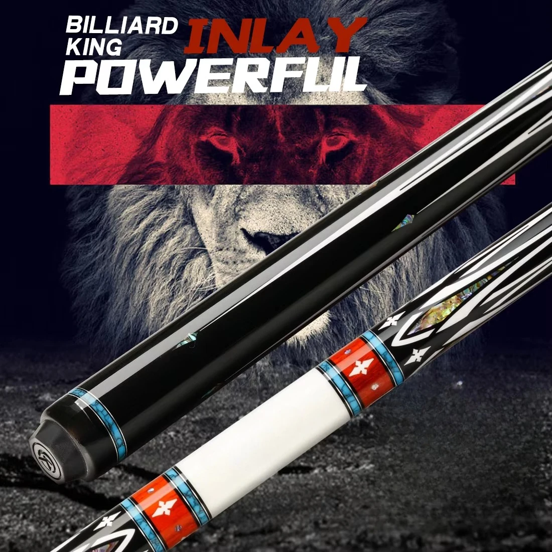 AK-A1 البلياردو ألياف الكربون بركة عصا الكربون الطاقة رمح 3/8*8 شعاعي دبوس مشترك تجمع جديلة #2