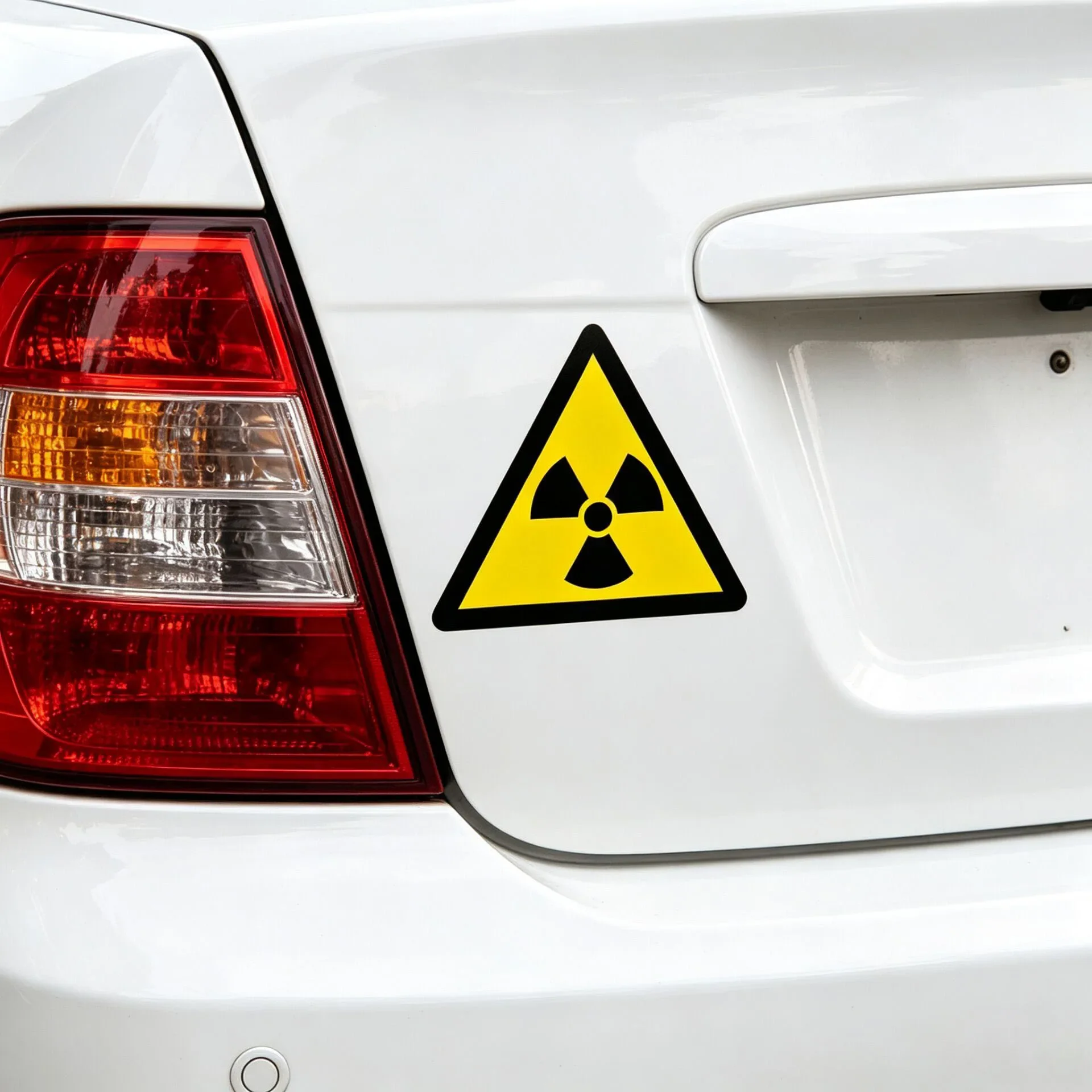 Warning Danger Radiation Risk Car Sticker Vinyl Decals For Automobiles Bumper Window Motorcycle Scooter Decor