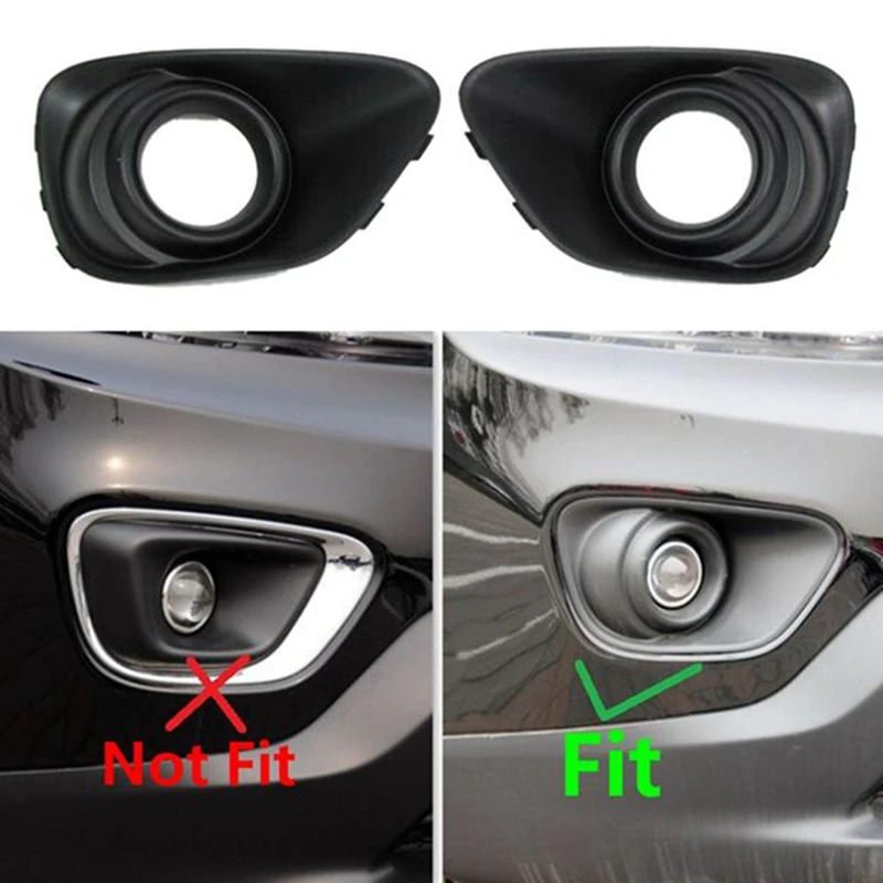 1 Pair Front Bumper Fog Light Cover Grille Lamp Bezel Frame Car Accessories 68109871AA 68109870AA Fit For Jeep Compass 2011-2017