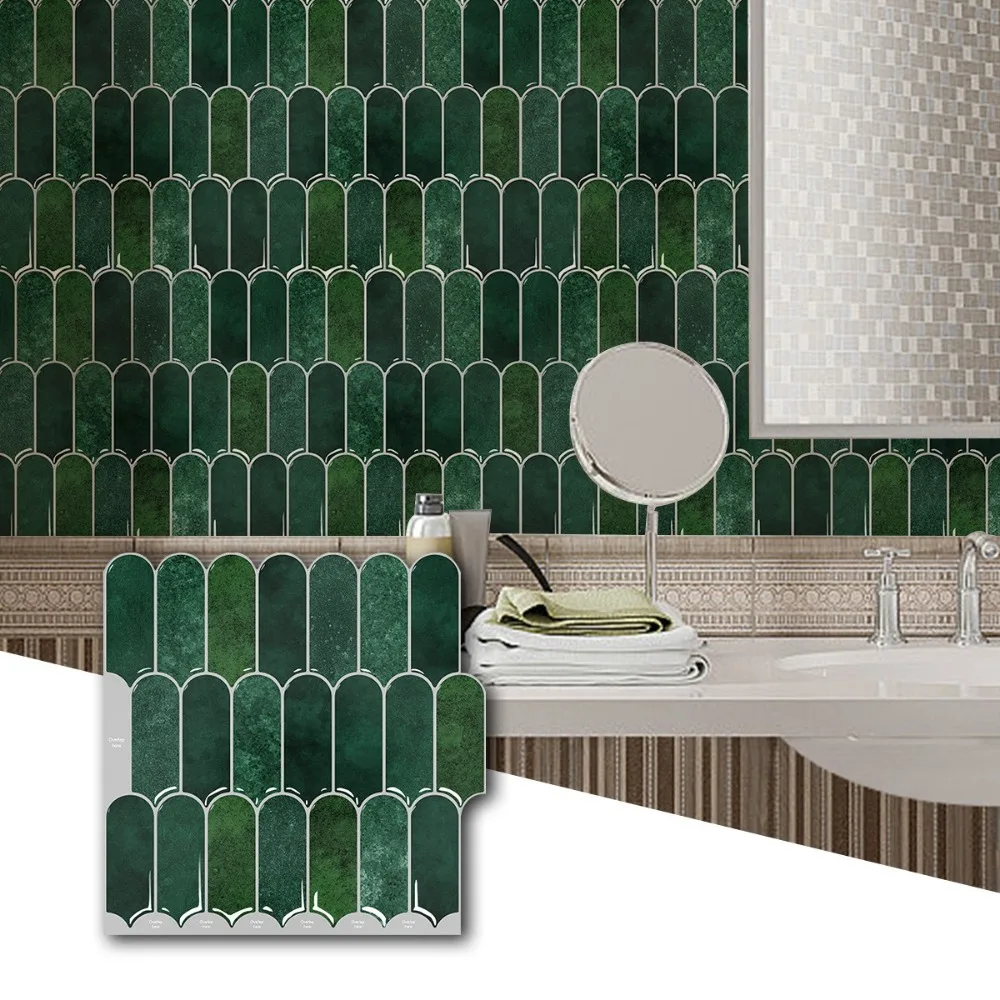 

Self-adhesive 3D Wall Tile PVC Fish Scale Wall Sticker Waterproof Mold Resistant Kitchen Backsplash For Kitchen Bathroom