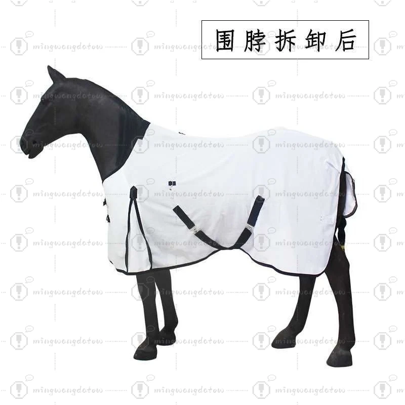 

Летняя попона для лошади, сетчатая попона от насекомых, защита от УФ-излучения и насекомых, прохладная и дышащая, с защитой для шеи, из ПВХ-ткани, конная амуниция