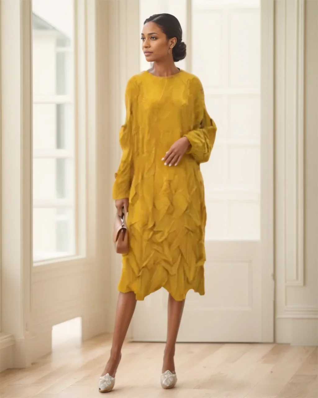 

Miyake Pleated Dresses Plisse 2026 Spring New Fashion Design Sense Messy Pleats Dress Simple Casual Skirt Loose Pleated Clothing