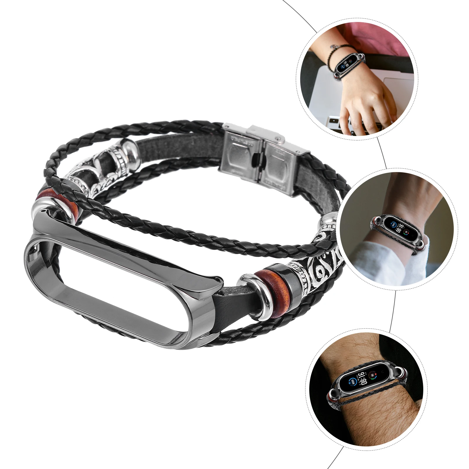 

Metal Beaded 5 Replacement Bracelet Watchband 5 Replacement Bracelet Bands Classic Smart Watch Accessories