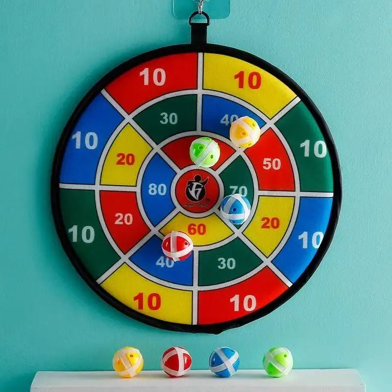 Giocattolo sportivo Gioco sociale genitore-figlio Bersaglio per freccette di sicurezza con 8 palline appiccicose Set Gioco di tiro Giocattolo interattivo per famiglie regalo per bambini