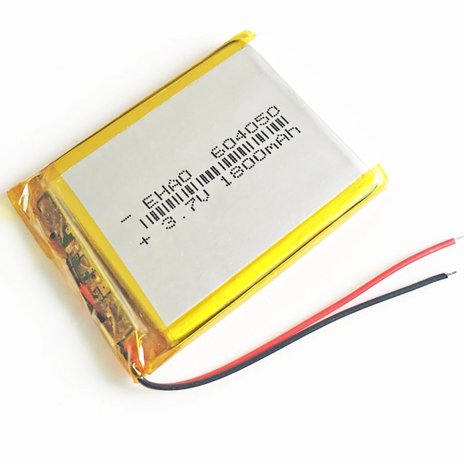 604050 3.7V 1800mAh lipo polymer lithium rechargeable battery cells for MP3 GPS navigator DVD power bank Tablet PC keyboard PAD