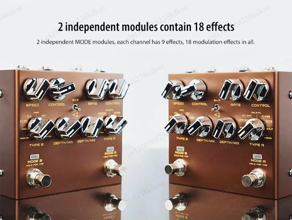 Electric Guitar Modulation Sound‑Shaping Effect Pedal Multi‑Knob Independent Adjustment Speed Rate Depth Mix Accessory