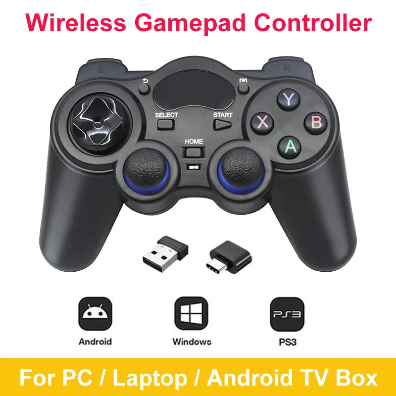 Wireless Gamepad Controller for PC Laptop 2.4G Game Joystick Joypad for PS3 Android TV Box Tablet Raspberry Pi Retropie