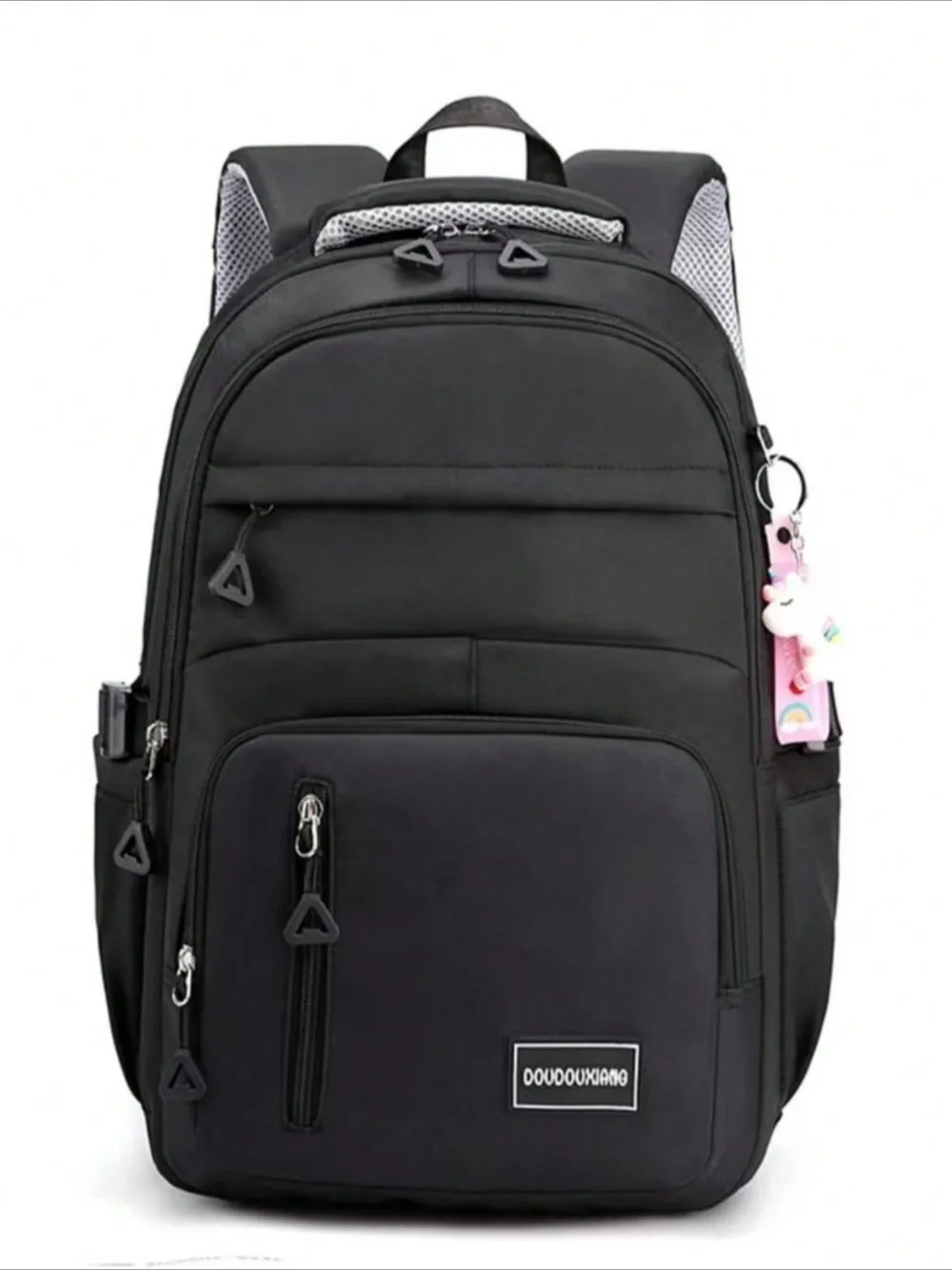 LECEY Fashionable Lightweight Nylon Women's Backpack, Multi-Pockets Large Capacity Student Laptop Backpack With Hanging Accessory, School Backpack sg25090149633714494