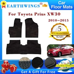 Floor Mats For Toyota Prius XW30 3 2010~2015 2011 Carpets Footpads Anti-slip Cape Rugs Cover Foot Pads Interior Car Accessories