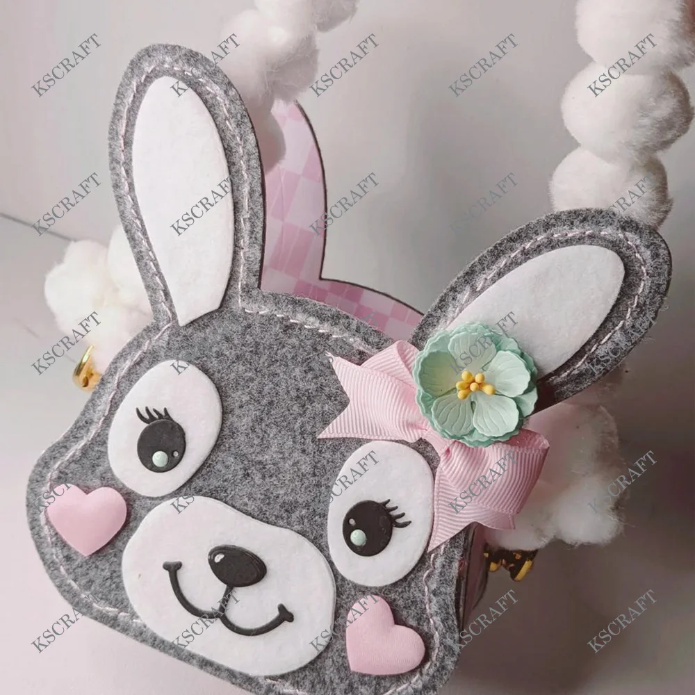KSCRAFT 3D Bunny Box Metal Cutting Dies Stencils for DIY Scrapbooking Decorative Embossing DIY Paper Cards