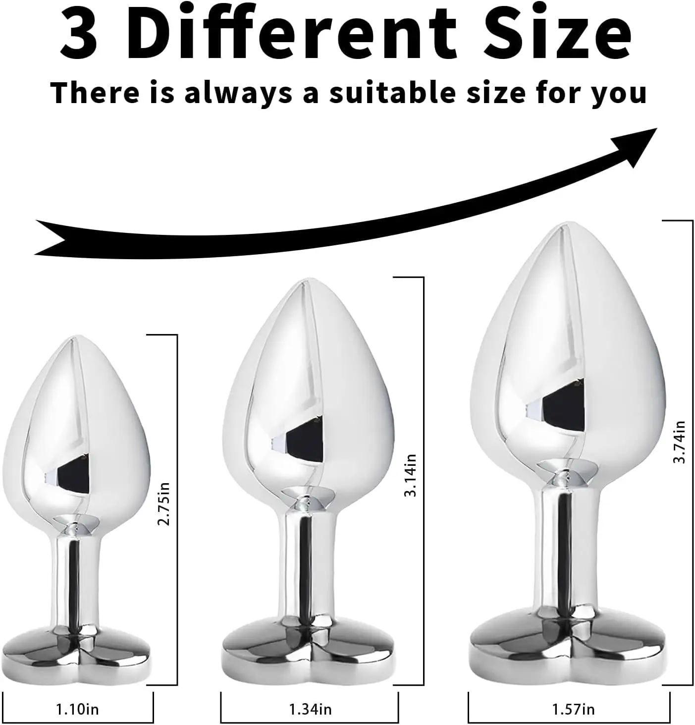 3 قطعة مجوهرات المحمولة بعقب اللعب المكونات طقم تدريب الشرج توسيع بعقب ألعاب جنسية مقاوم للماء الفولاذ المقاوم للصدأ المكونات الشرج الوثن آنا #5