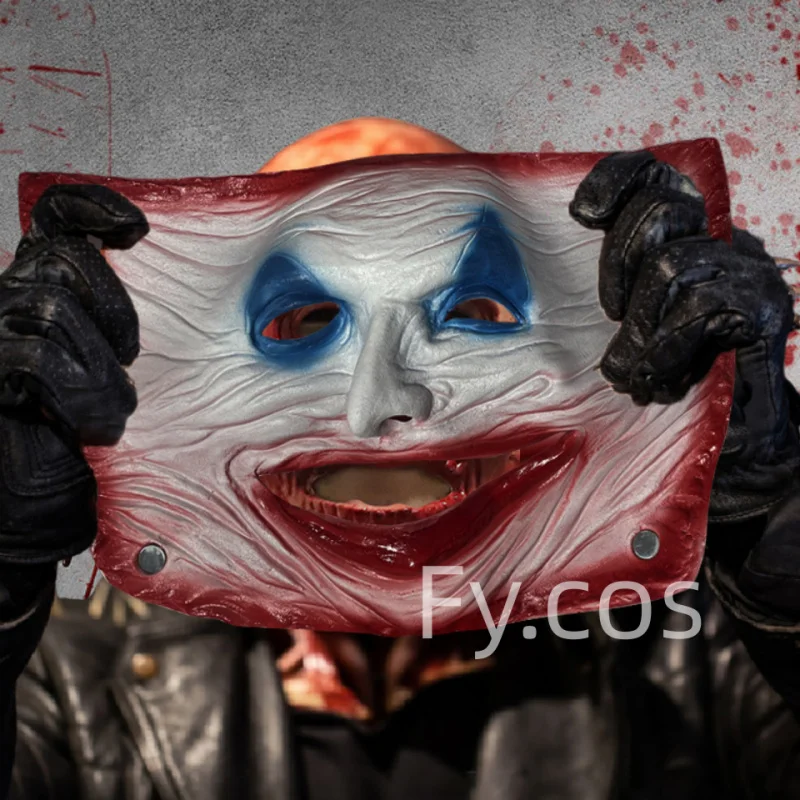 Halloween Double Tear Horror Mask Party Cosplay Bloody Skull Ghouls Spooky Two Layer Grimace Prop Adult Full Face Latex Headgear