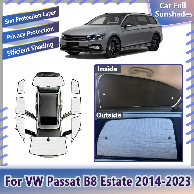 

Car Sunshades For Volkswagen VW Passat B8 Estate 2014~2023 Window Sunscreen Anti-UV Full Visor Cover Accessories 2018 2020 2022