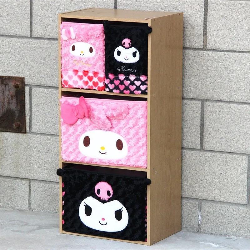 

Japanese Original My Melody Kuromi Storage Box Large Size for Clothing Organization Drawer Box Collection Figures Friends Gifts